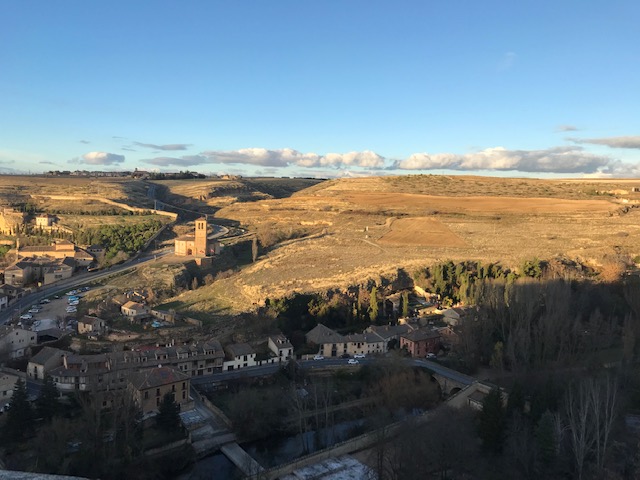 View from castle tower in Segovia