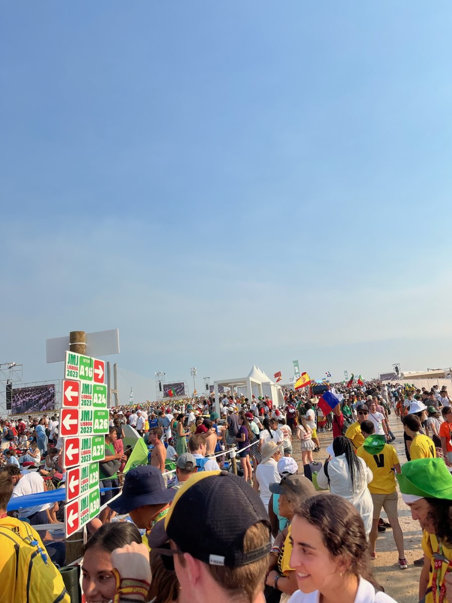The World Youth Day final camp out (in Lisbon, Portugal, with about 1.5 million pilgrims)  