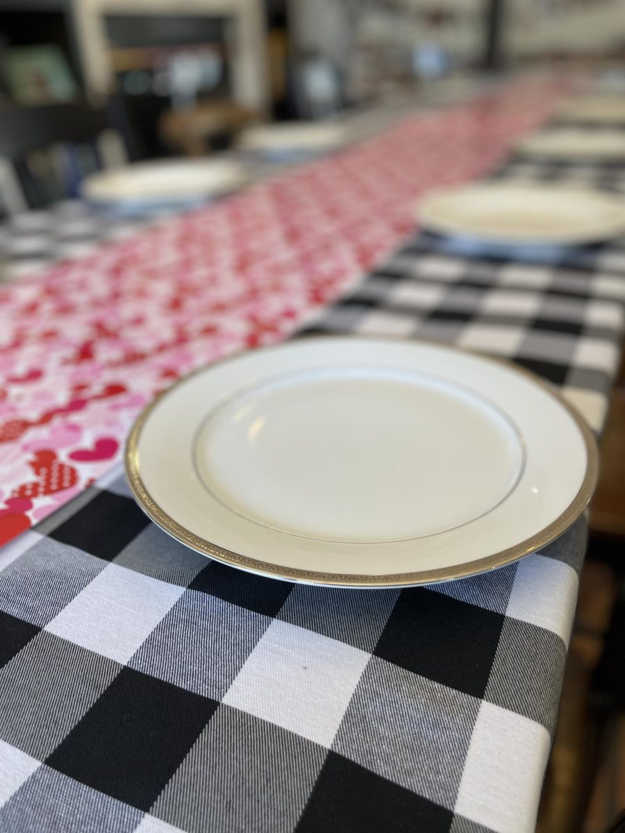 A plate to be used for the tea party. 