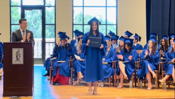 Hannah Lopez at her 2024 graduation hosted at Thomas Aquinas College. 